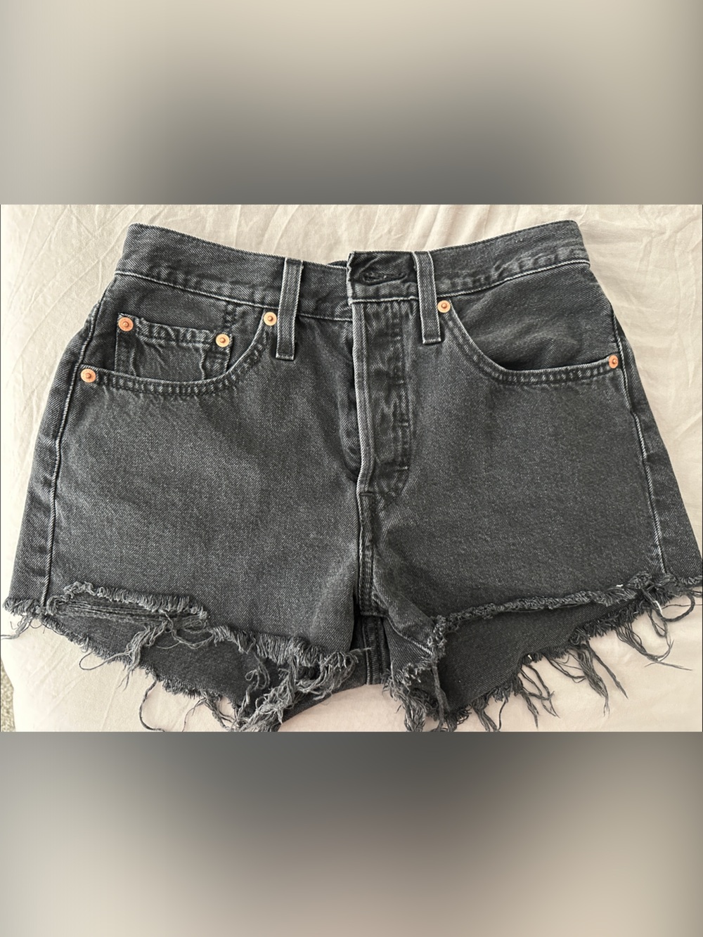 Women's Black Levi’s 501 Shorts